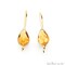 DIY Teardrop Gemstone Loop Earrings, 31x9mm 22K Gold Plated Earring Findings with Bottom Loop Hook Eaaring, GemMartUSA (90021)